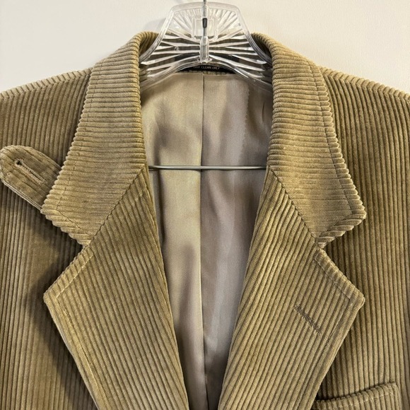 VINTAGE 70’s Orvis Safari Blazer Men’s Zambezi Corduroy Leather Patch Notch 40S - Picture 4 of 10